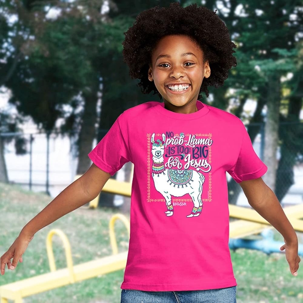 Kerusso Kids Pink Llama T-Shirt - Picture 3 of 3